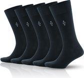 Bamboe Jurk Sokken | Gowith | Zakelijke sokken | sokken voor heren | comfortabele sokken | trouwsokken | coole sokken | cadeau voor heren | kleur: zwart | maat: 40-44 | 5 paar