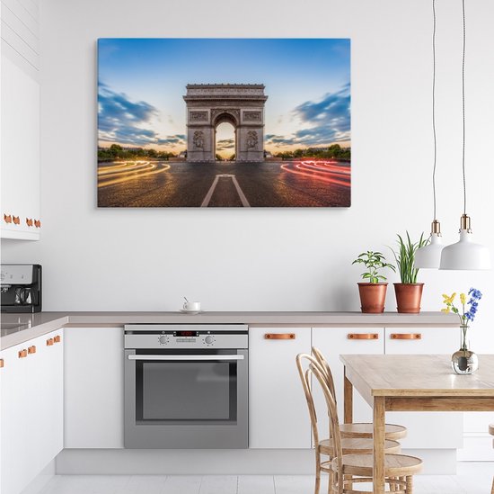 Schilderij - Arc de Triomphe, Parijs, Premium Print
