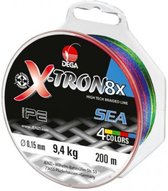 DEGA X-tron Sea 4 color 8-braid | gevlochten lijn | 0.20 | 13.9 kg
