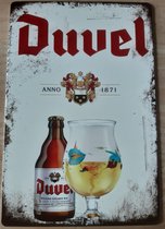 Duvel wandbord - Mancave- Cafe- Bar- Restaurant - Kroeg- Woondecoratie- Vintage - 20x30