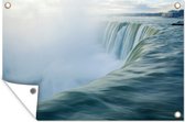Muurdecoratie Niagara Falls in de ochtend - 180x120 cm - Tuinposter - Tuindoek - Buitenposter