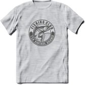 Fishing - Vissen T-Shirt | Grappig Verjaardag Vis Hobby Cadeau Shirt | Dames - Heren - Unisex | Tshirt Hengelsport Kleding Kado - Licht Grijs - Gemaleerd - XL