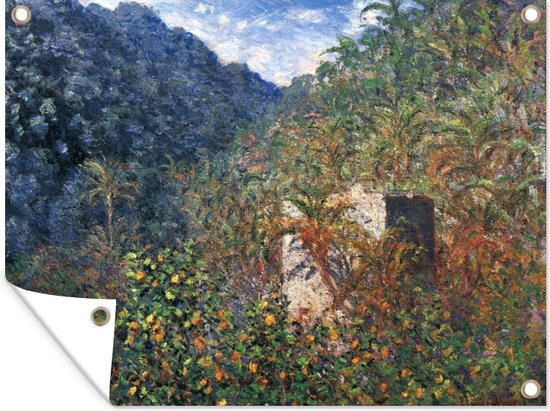 Tableau jardin La vallée du Sasso - Tableau de Claude Monet - 80x60 cm - Affiche jardin - Toile jardin