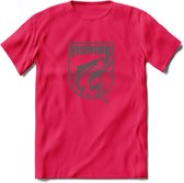 Fishing - Vissen T-Shirt | Grappig Verjaardag Vis Hobby Cadeau Shirt | Dames - Heren - Unisex | Tshirt Hengelsport Kleding Kado - Roze - XXL