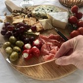 Hygiënische beschermer voor de borrelplank / tapasplank - Placemat - Transparant – Rond: Ø40cm