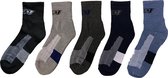 Heren Sokken Sport | 43-46 | Zwart, Lichtgrijs, Donkergrijs, Donkerblauw, Lichtblauw + Willekeurig Kleur | 6 Paar