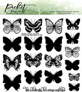 Butterfly Beauties 6x6 Inch Clear Stamps (A-158)