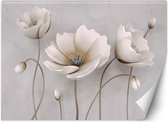 Trend24 - Behang - Abstracte Bloemen - Vliesbehang - Fotobehang 3D - Behang Woonkamer - 350x245 cm - Incl. behanglijm