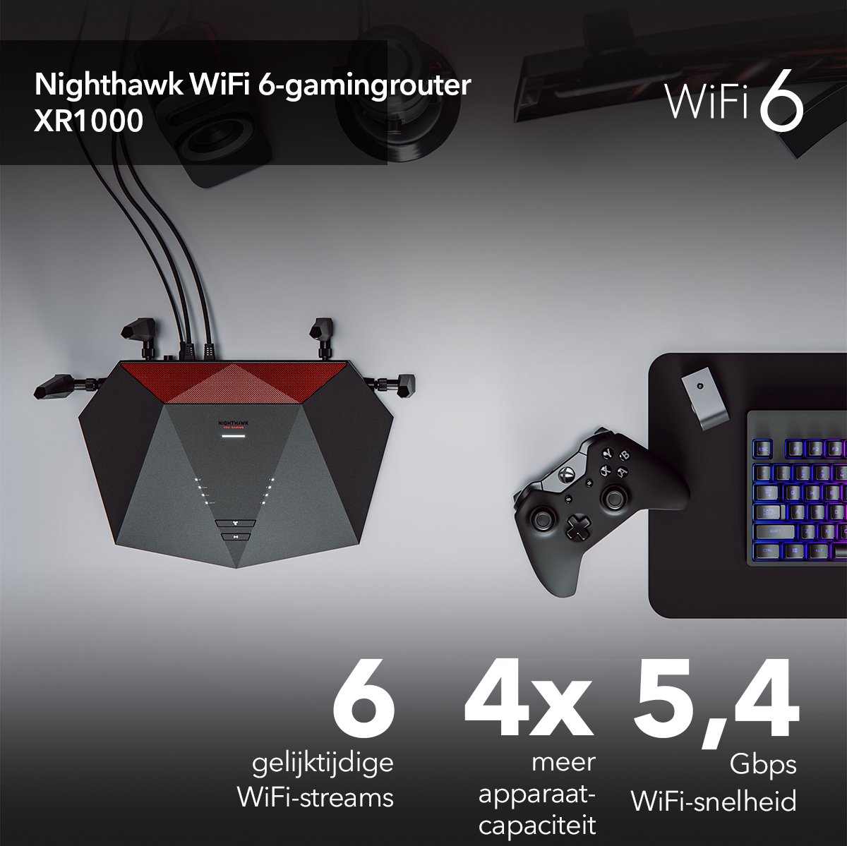Netgear Nighthawk XR1000 - Gaming Router - Geschikt voor WiFi 6 - Zwart – foto 5