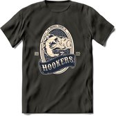 Vissen T-Shirt | Grappig Verjaardag Vis Hobby Cadeau Shirt | Dames - Heren - Unisex | Tshirt Hengelsport Kleding Kado - Donker Grijs - S