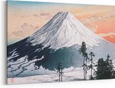 Schilderij op Canvas - 90 x 60 cm - Buurt van Katsuyama - Japanse kunst - Hiroaki Takahashi - Wanddecoratie - Muurdecoratie - Slaapkamer - Woonkamer