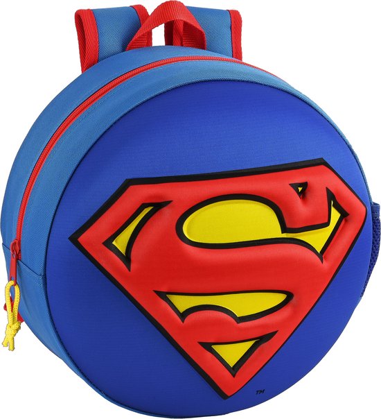 Logo 3D du sac à dos Superman pour tout-petits - 31 x 31 x 10 cm - Polyester