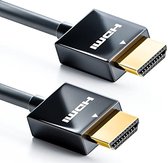 deleyCON 0,5 m HDMI-kabel SLIM High Speed met Ethernet (nieuwste standaard) 3D 4K ULTRA HD SUPER Flexibele LED GEBOGEN LCD TFT TV - Zwart B00975USLU
