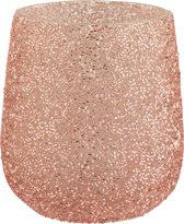 J-Line Theelichthouder  Parel Glas Roze Small Set van 4 stuks