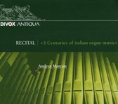 CDhoes van '3 Centuries of Italian Organ Music' met Andrea Marcon en orgelpijpen.