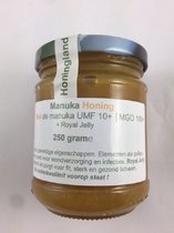 Honingland : Manuka Honing, Miel de manuka Active UMF 10+ met Koninginnegelei, La Gelée royale.  250 gram