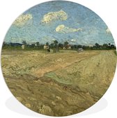 WallCircle - Wandcirkel ⌀ 30 - Geploegde akkers - Schilderij van Vincent van Gogh - Ronde schilderijen woonkamer - Wandbord rond - Muurdecoratie cirkel - Kamer decoratie binnen - Wanddecoratie muurcirkel - Woonaccessoires