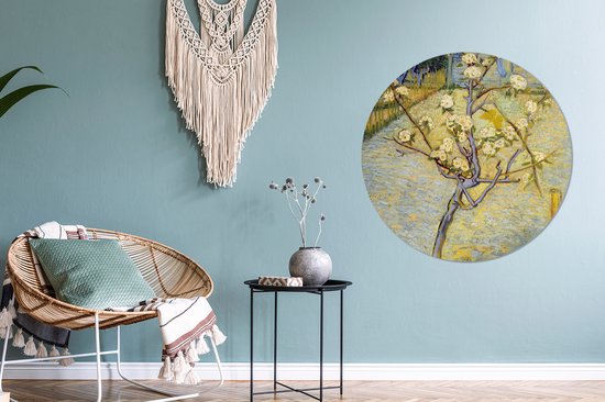 Cercle Mural - Cercle Mural Intérieur - Poirier en Fleurs - Peinture de Vincent van Gogh - ⌀ 90 cm - Décoration murale - Peintures Ronds