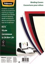 Fellowes Dekbladen leatherlook FSC® - geel A4 250G 100PK