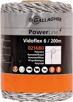 Schrikdraad Gallagher Vidoflex 6 Powerline wit 200mtr