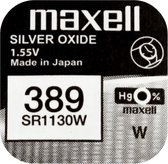 MAXELL - 389 / SR1130W - Zilveroxide Knoopcel - horlogebatterij - 2 (twee) stuks