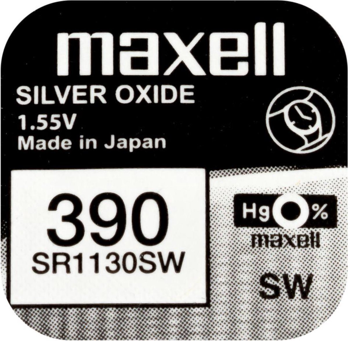 MAXELL - 390 / SR1130SW - Zilveroxide Knoopcel - horlogebatterij - 2 (twee) stuks