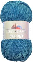 Himalaya VELVET 90041 Blauw Meer Fluwelen Garen, Breien en Haken, 100g, Super Zacht, Fluweel Breigaren, Volumineuze Pluche, Schijnen Fluweelachtig, Chenille Dolphin Baby Wol, Amigurumi, Vellu