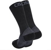 OS1st FS4 compressie sport hielspoor sokken Merinowol Zwart – Maat XL (47-50)