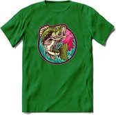 Vissen T-Shirt | Grappig Verjaardag Vis Hobby Cadeau Shirt | Dames - Heren - Unisex | Tshirt Hengelsport Kleding Kado - Donker Groen - S