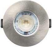 IP65 platte Inbouwspot Ada -Rond RVS Look -Koel Wit -Dimbaar 3.8W -Integral