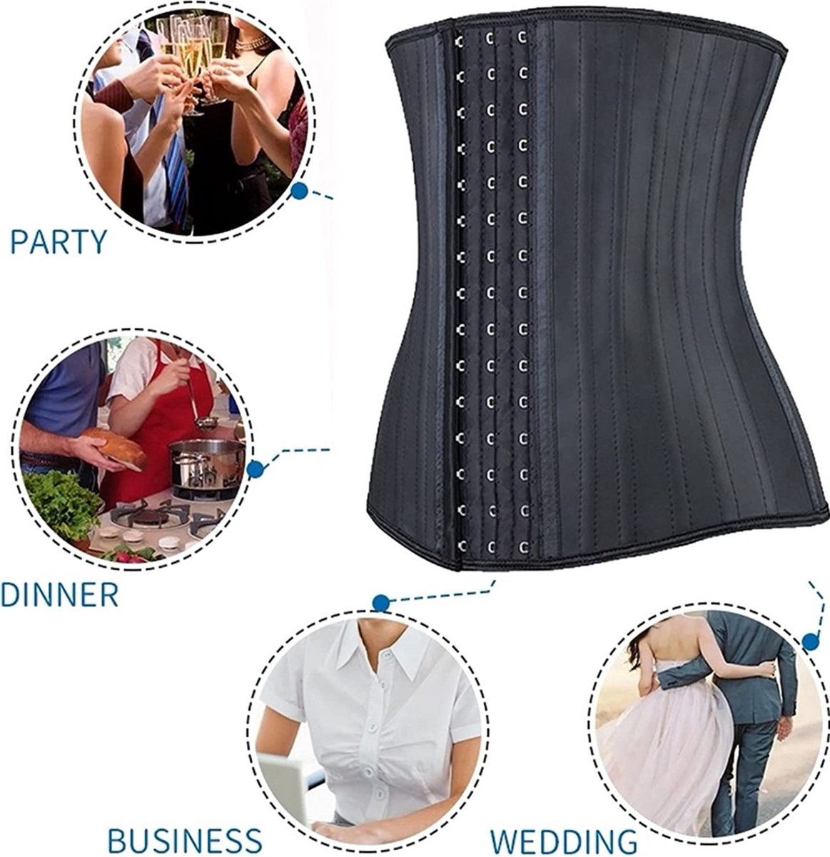 Gainant Ventre Femme – Ceinture Taille Latex Respirante, Shapewear Pour Sport Et Quotidien, Amincissant Et Confortable - 3