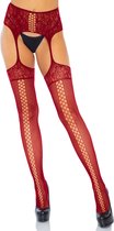 Lace up garterbelt stockings