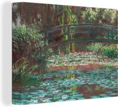 Canvas Schilderij Water lily pond - schilderij van Claude Monet - 120x90 cm - Wanddecoratie