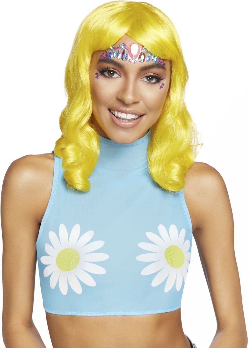 Daisy mesh crop top