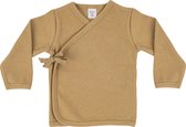 Lodger Baby Top maat 68 - Topper Nomad Rib - 100% Katoen - Perfecte Pasvorm - Elastisch - Overslag - Oeko-Tex - 4-6M - Geel