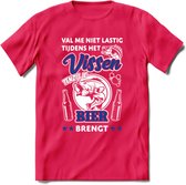 Val Me Niet Lastig Tijdens Het Vissen T-Shirt | Blauw | Grappig Verjaardag Vis Hobby Cadeau Shirt | Dames - Heren - Unisex | Tshirt Hengelsport Kleding Kado - Roze - XXL