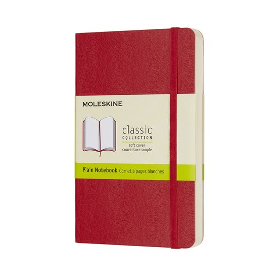 Cahier Moleskine Classic - Poche - Uni - Doux - Rouge écarlate