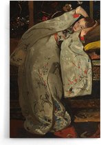 Walljar - Breitner - Meisje in witte kimono - Muurdecoratie - Poster