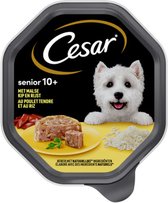 10x Cesar - Senior 10+ met malse kip en rijst - 150g