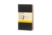 Moleskine Cahier Journals - Pocket - Geruit - Zwart - set van 3