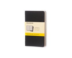 Moleskine Cahier Journals - Pocket - Geruit - Zwart - set van 3