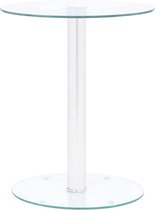 Furnibella  – Salontafel 40 cm gehard glas transparant