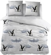 Snoozing Delores - Flanelle - Housse de couette - Twin - 270x200/220 cm - Wit