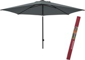 Ronde parasol met beschermhoes | Madison Elba grijs 300 cm | Parasol rond en kantelbaar