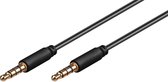 Goobay 3,5mm Jack 4-polig audio slim kabel AWG28 / zwart 2m - 10 stuks