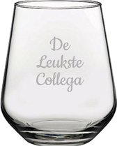 Gegraveerde Drinkglas 42,5cl De Leukste Collega