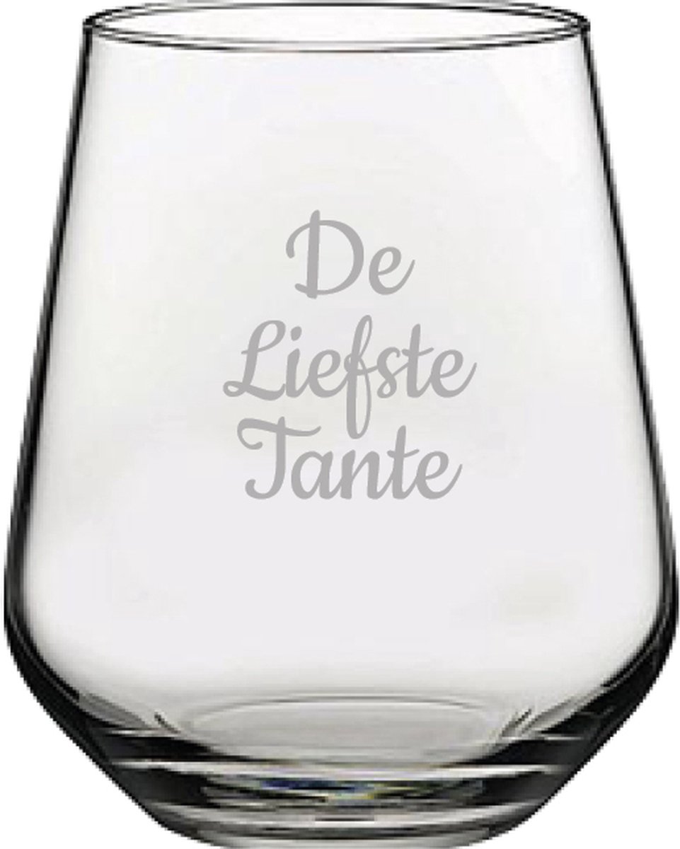 Gegraveerde Drinkglas 42,5cl De Liefste Tante