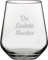 Gegraveerde Drinkglas 42,5cl De Leukste Meester