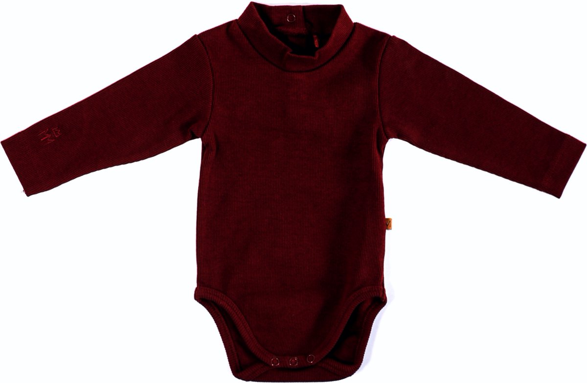 MXM Baby Romper- Turtleneck- Bordeaux- Katoen- Lange mouwen- Maat 62