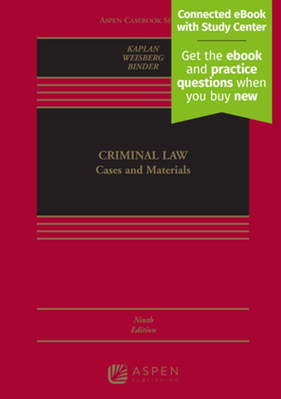 Aspen Casebook- Criminal Law - cover